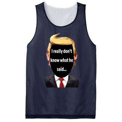 Trump Biden Debate 2024 I Really Dont Know What He Said Mesh Reversible Basketball Jersey Tank