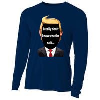 Trump Biden Debate 2024 I Really Dont Know What He Said Cooling Performance Long Sleeve Crew