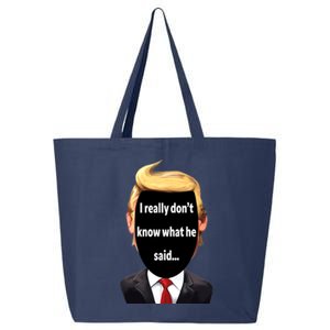 Trump Biden Debate 2024 I Really Dont Know What He Said 25L Jumbo Tote