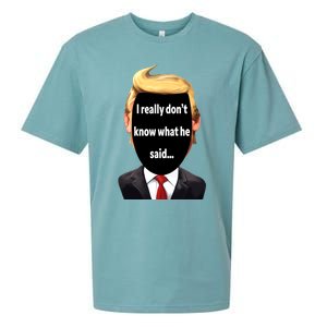 Trump Biden Debate 2024 I Really Dont Know What He Said Sueded Cloud Jersey T-Shirt