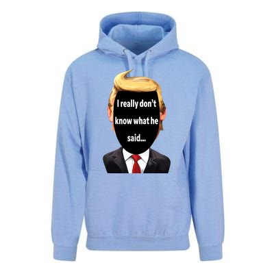 Trump Biden Debate 2024 I Really Dont Know What He Said Unisex Surf Hoodie