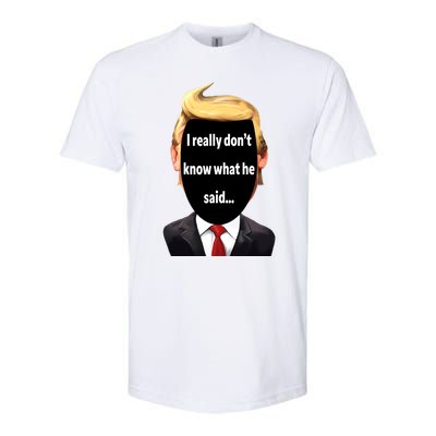 Trump Biden Debate 2024 I Really Dont Know What He Said Softstyle® CVC T-Shirt