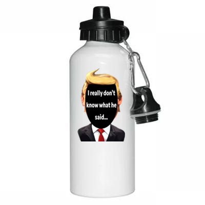 Trump Biden Debate 2024 I Really Dont Know What He Said Aluminum Water Bottle