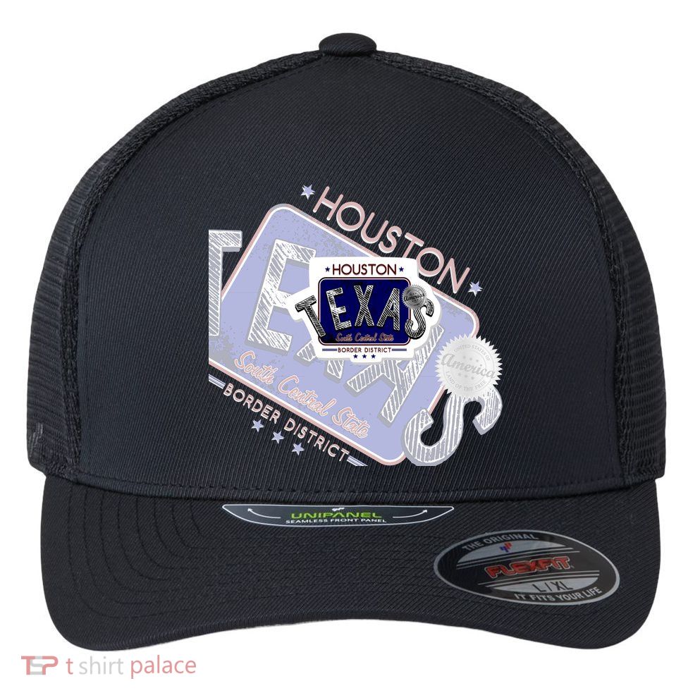 Texas Border District Cool State Logo Flexfit Unipanel Trucker Cap