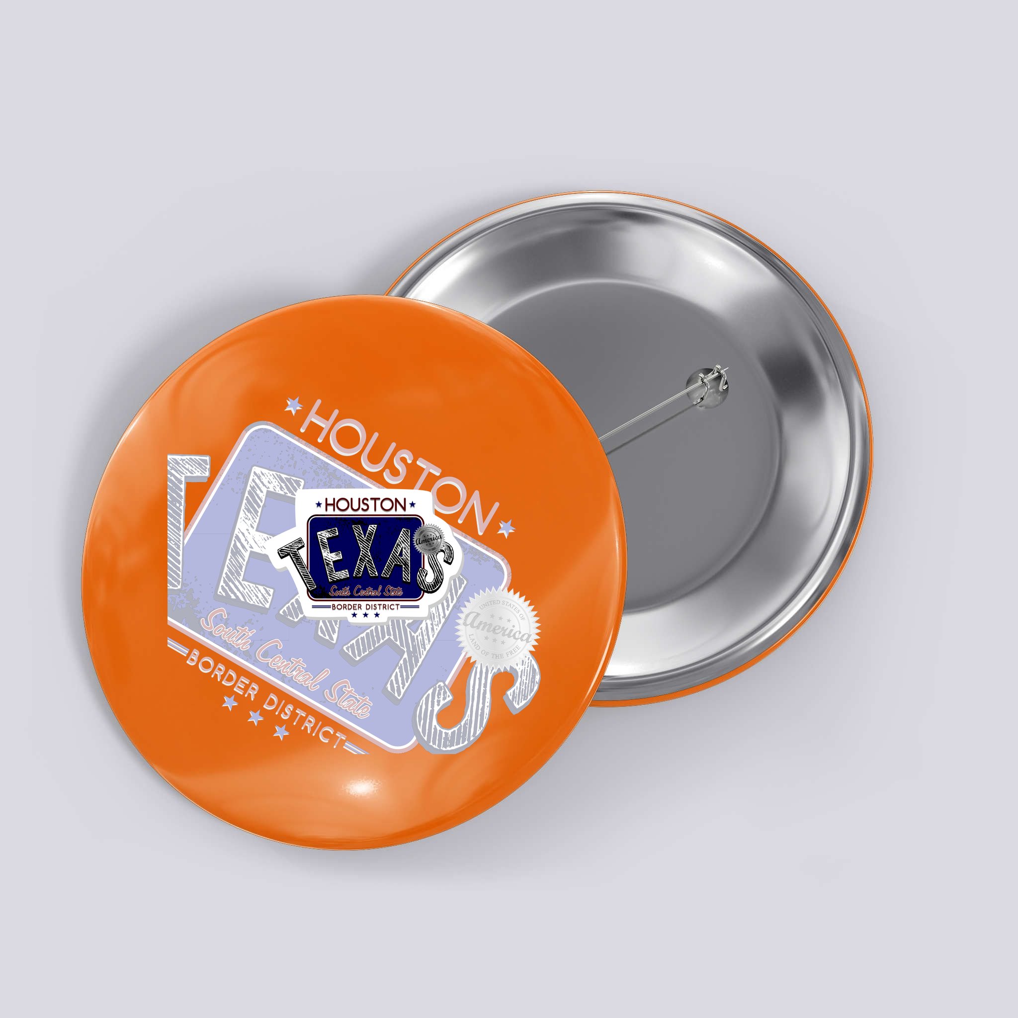 Texas Border District Cool State Logo Button