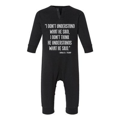 Trump Biden Debate Presidential Debate 2024 Funny Infant Fleece One Piece