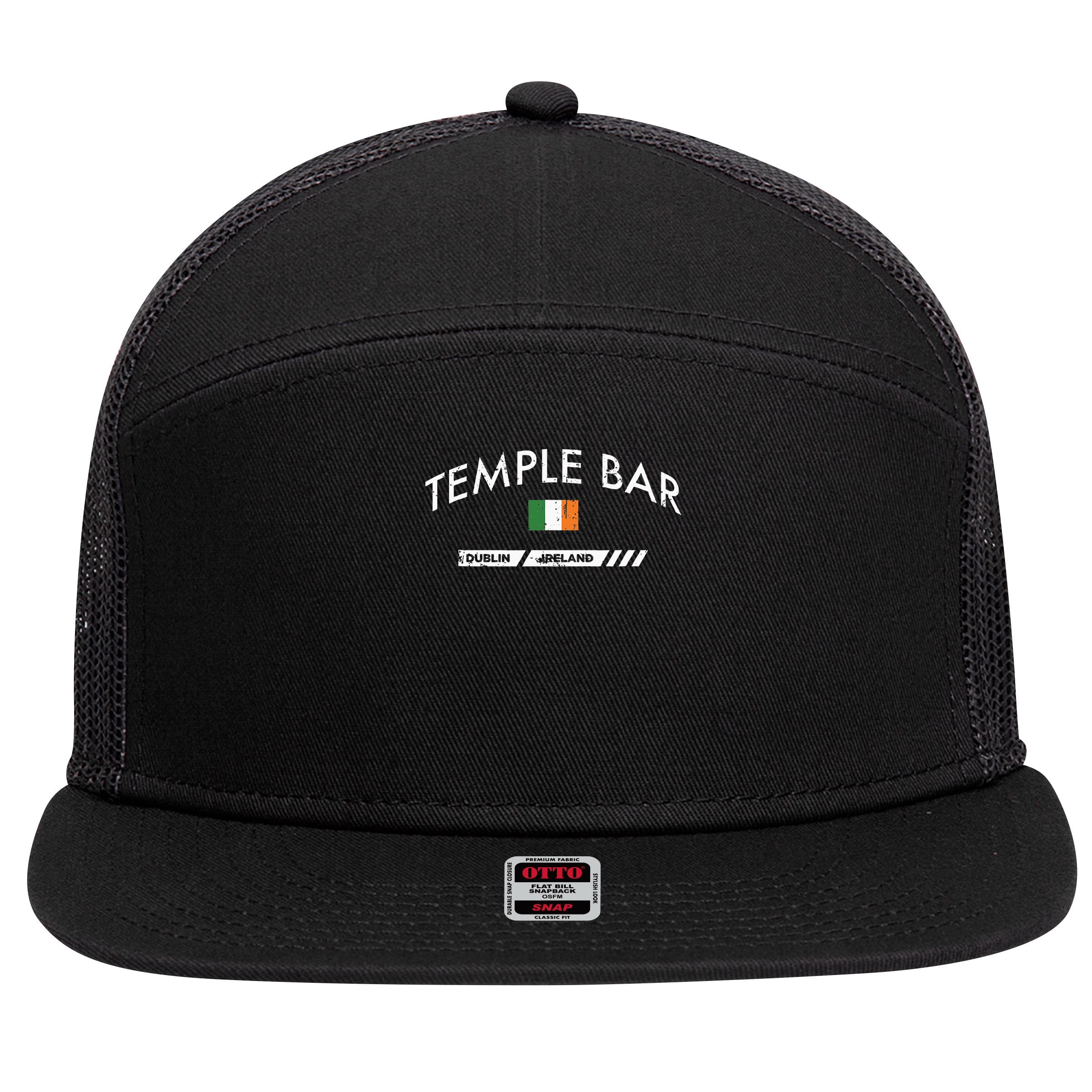 Temple Bar, Dublin, Republic of Ireland  7 Panel Mesh Trucker Snapback Hat