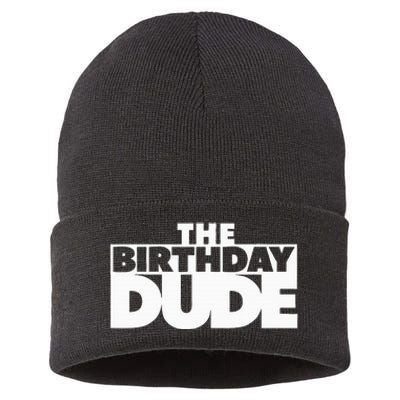 The Birthday Dude Funny Sustainable Knit Beanie