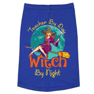 Teacher By Day Witch By Night! Halloween Teaching Gift Doggie Tank