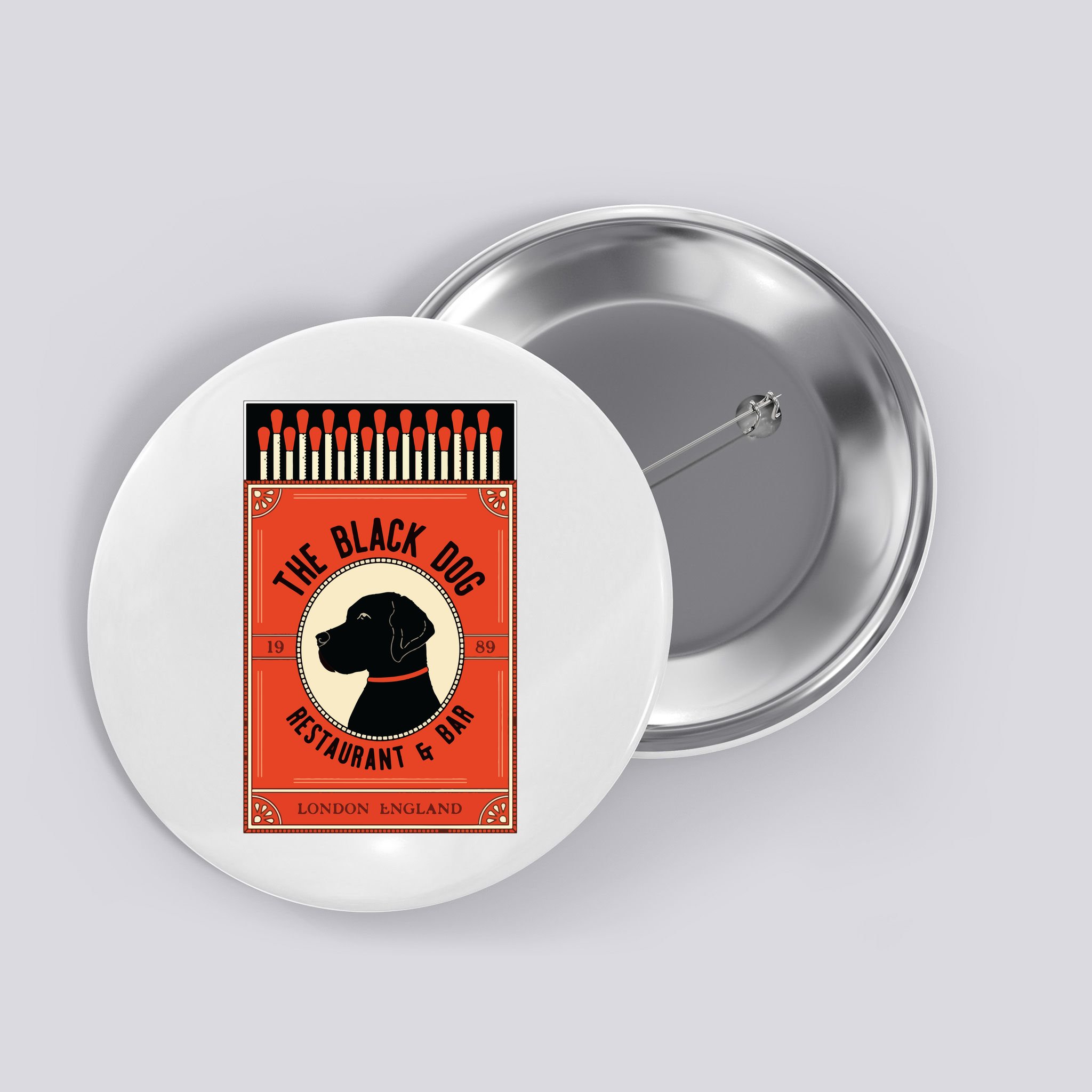 The Black Dog Button