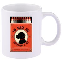 The Black Dog 11oz C Handle Ceramic Mug