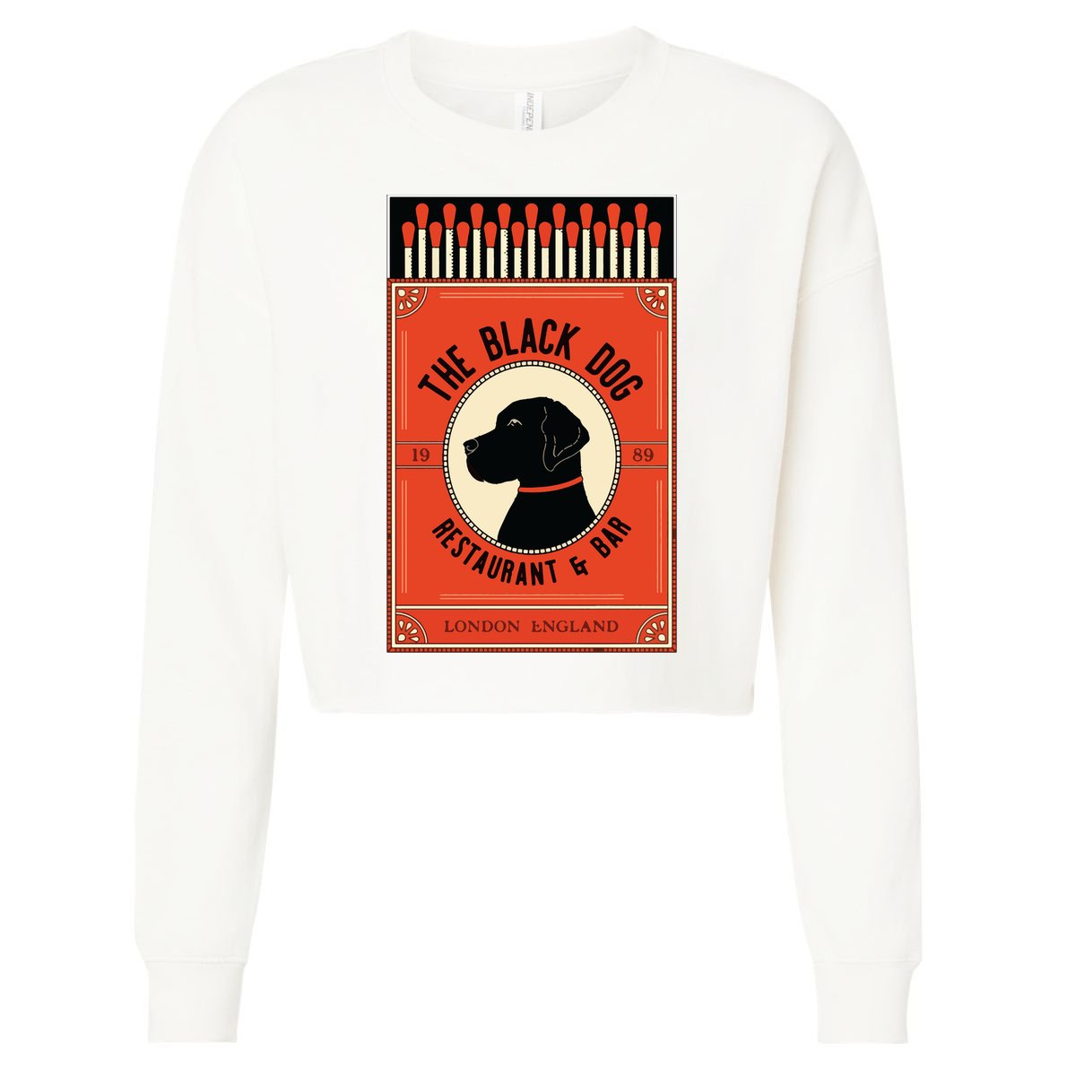 The Black Dog Cropped Pullover Crew