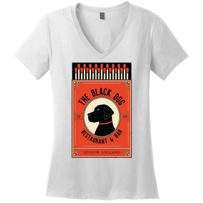 The Black Dog Women's V-Neck T-Shirt
