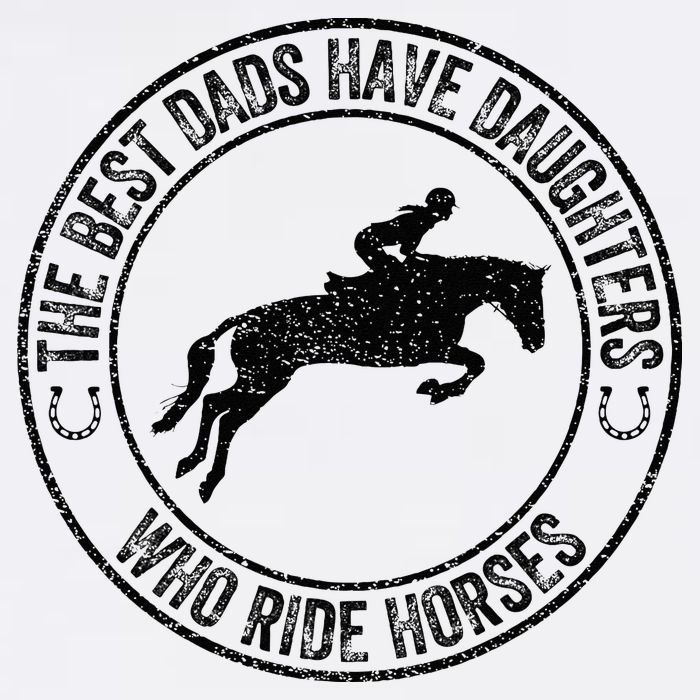 The Best Dads Have Daughters Who Ride Horses Father's Day Golf Towel