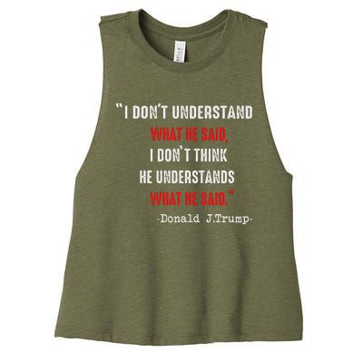 Trump Biden Debate Presidential Debate 2024 Women's Racerback Cropped Tank