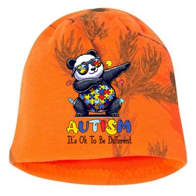 To Be Different Autism Awareness Dabbing Panda Animal Meaningful Gift Kati - Camo Knit Beanie