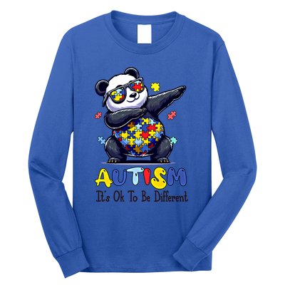 To Be Different Autism Awareness Dabbing Panda Animal Meaningful Gift Long Sleeve Shirt