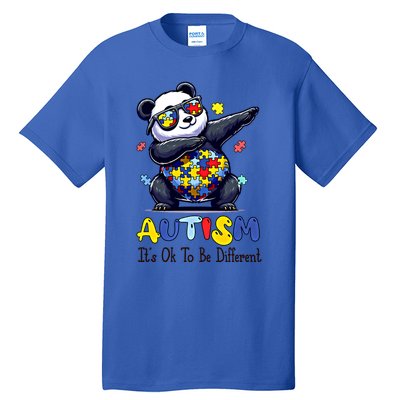 To Be Different Autism Awareness Dabbing Panda Animal Meaningful Gift Tall T-Shirt