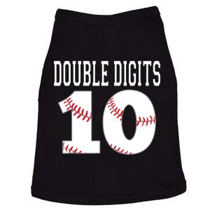 Ten Birthday Double Digits 10th Birthday Baseball Doggie Tank