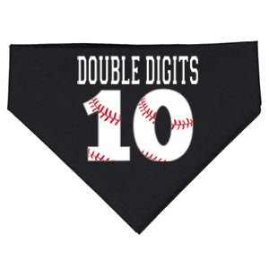 Ten Birthday Double Digits 10th Birthday Baseball USA-Made Doggie Bandana