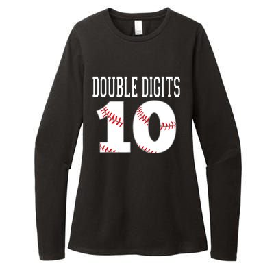 Ten Birthday Double Digits 10th Birthday Baseball Womens CVC Long Sleeve Shirt