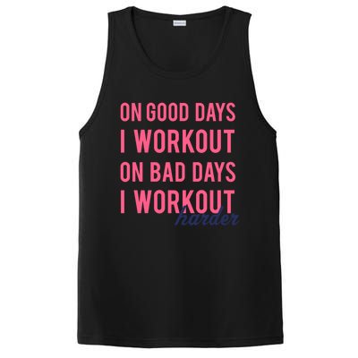 Trendy Bad Days I Workout Harder Fitness Gift PosiCharge Competitor Tank