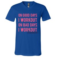 Trendy Bad Days I Workout Harder Fitness Gift V-Neck T-Shirt