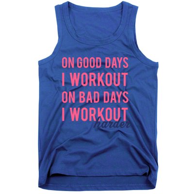 Trendy Bad Days I Workout Harder Fitness Gift Tank Top