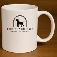 The Black Dog 11oz C Handle Ceramic Mug