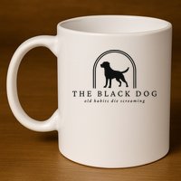 The Black Dog 11oz C Handle Ceramic Mug