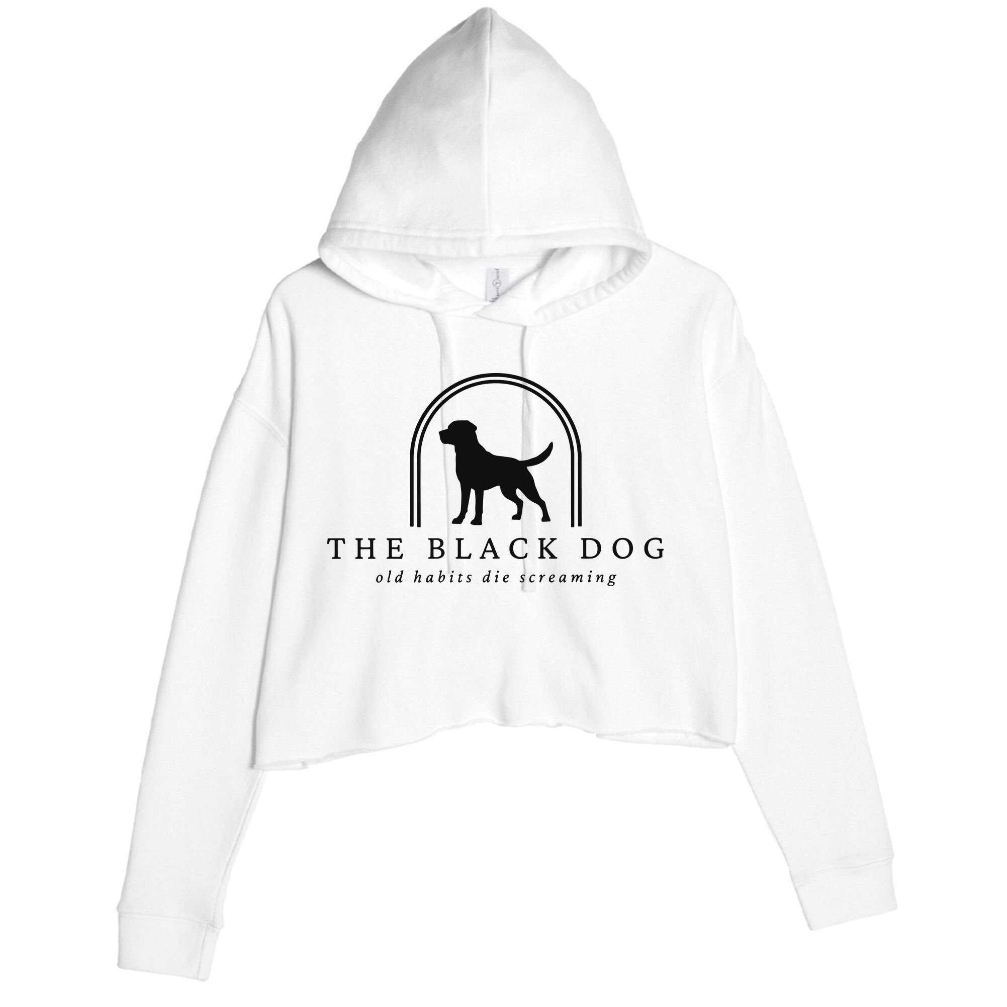 The Black Dog Crop Fleece Hoodie