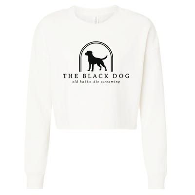 The Black Dog Cropped Pullover Crew