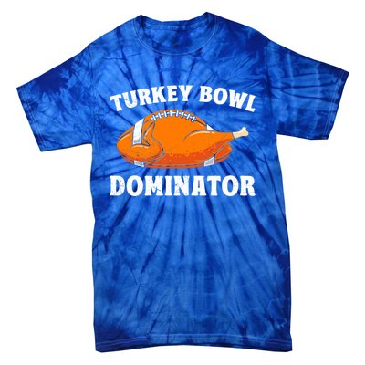 Turkey Bowl Dominator Thansgiving Party American Football Gift Tie-Dye T-Shirt