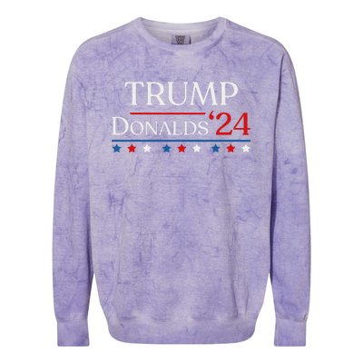 Trump Byron Donalds 2024 Donald Trump 47th President & Vp Colorblast Crewneck Sweatshirt