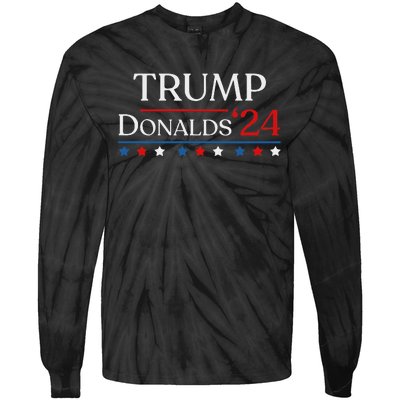 Trump Byron Donalds 2024 Donald Trump 47th President & Vp Tie-Dye Long Sleeve Shirt