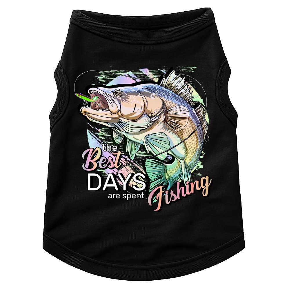 The Best Days Are Spent Fishing Doggie Tank