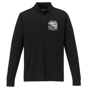 The Best Days Are Spent Fishing Performance Long Sleeve Polo