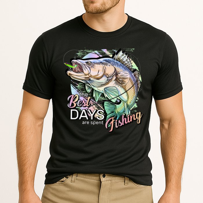 The Best Days Are Spent Fishing Cooling Performance Crew T-Shirt