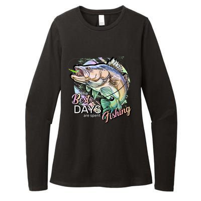 The Best Days Are Spent Fishing Womens CVC Long Sleeve Shirt