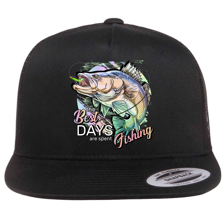 The Best Days Are Spent Fishing Flat Bill Trucker Hat