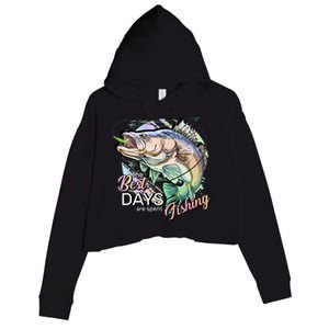 The Best Days Are Spent Fishing Crop Fleece Hoodie