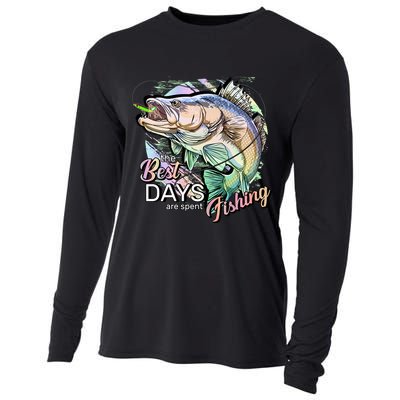 The Best Days Are Spent Fishing Cooling Performance Long Sleeve Crew