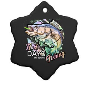 The Best Days Are Spent Fishing Ceramic Star Ornament