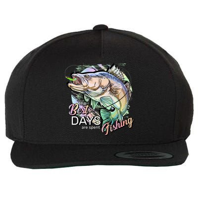 The Best Days Are Spent Fishing Wool Snapback Cap