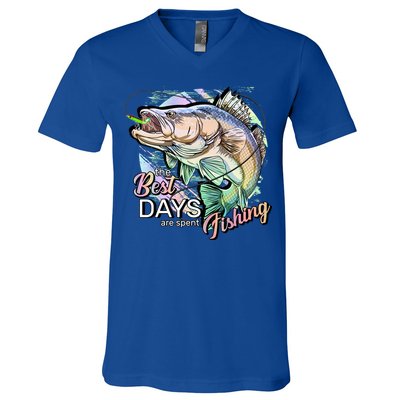 The Best Days Are Spent Fishing V-Neck T-Shirt