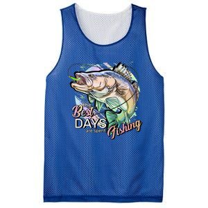 The Best Days Are Spent Fishing Mesh Reversible Basketball Jersey Tank