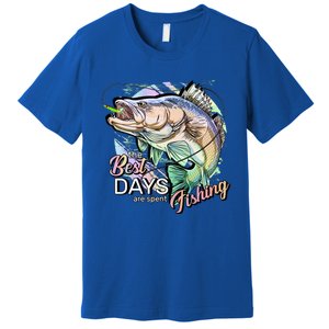 The Best Days Are Spent Fishing Premium T-Shirt