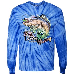 The Best Days Are Spent Fishing Tie-Dye Long Sleeve Shirt