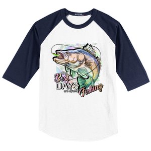 The Best Days Are Spent Fishing Baseball Sleeve Shirt