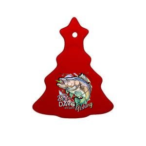 The Best Days Are Spent Fishing Ceramic Tree Ornament